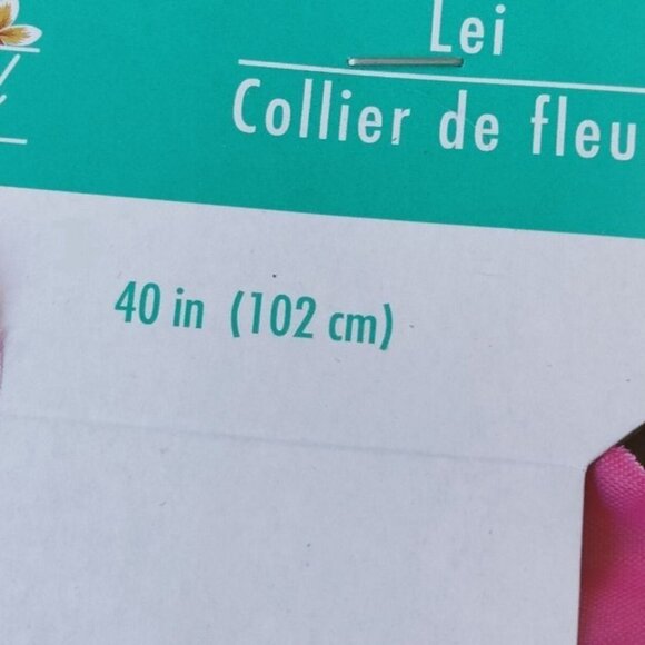 Pink Hawaiian Flower Lei Necklace - Picture 3 of 3